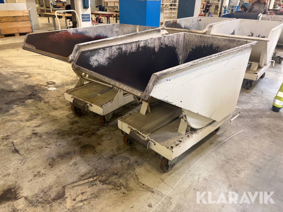 Spåncontainer 0,6 m3 2 st
