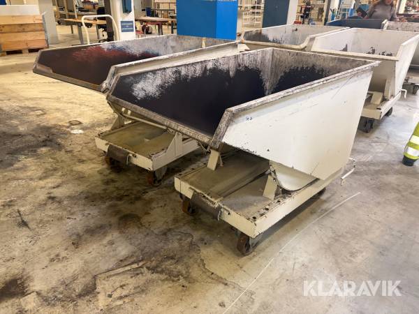 Spåncontainer 0,6 m3 2 st