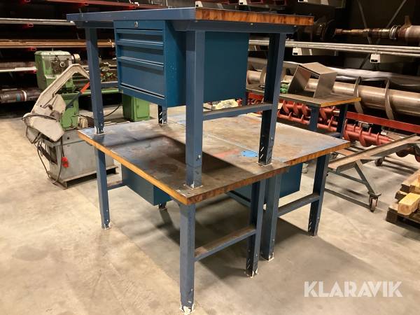 Arbetsbänk 3 st, med lådor