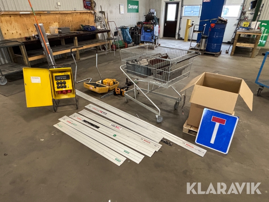 Diverse maskiner, verktyg och tillbehör