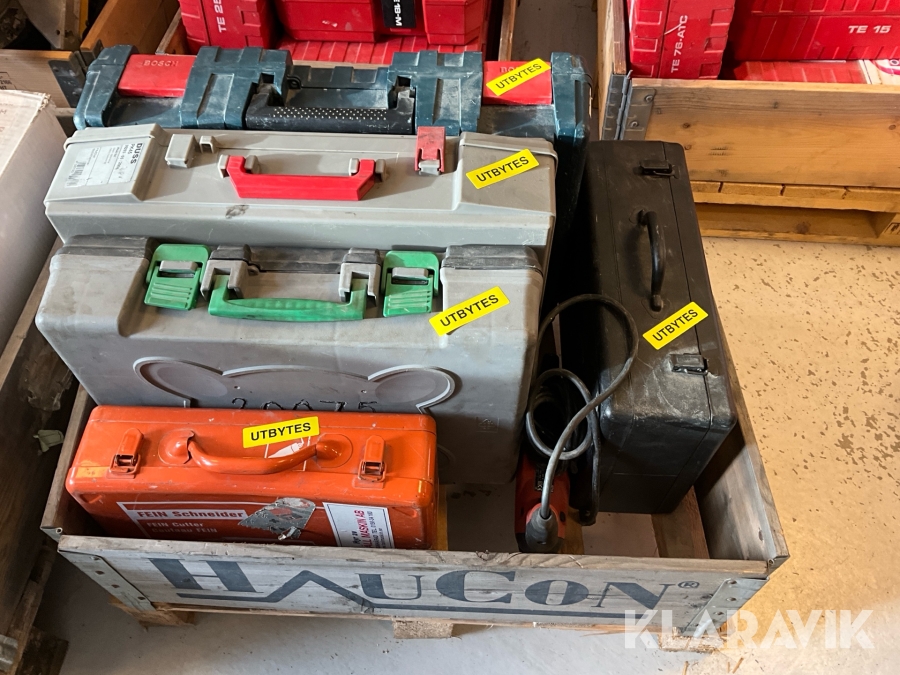 Parti med byggmaskiner