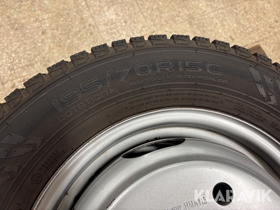 Däck med fälg Nokian Hakkapeliitta CR4 195/70R15C 6 st