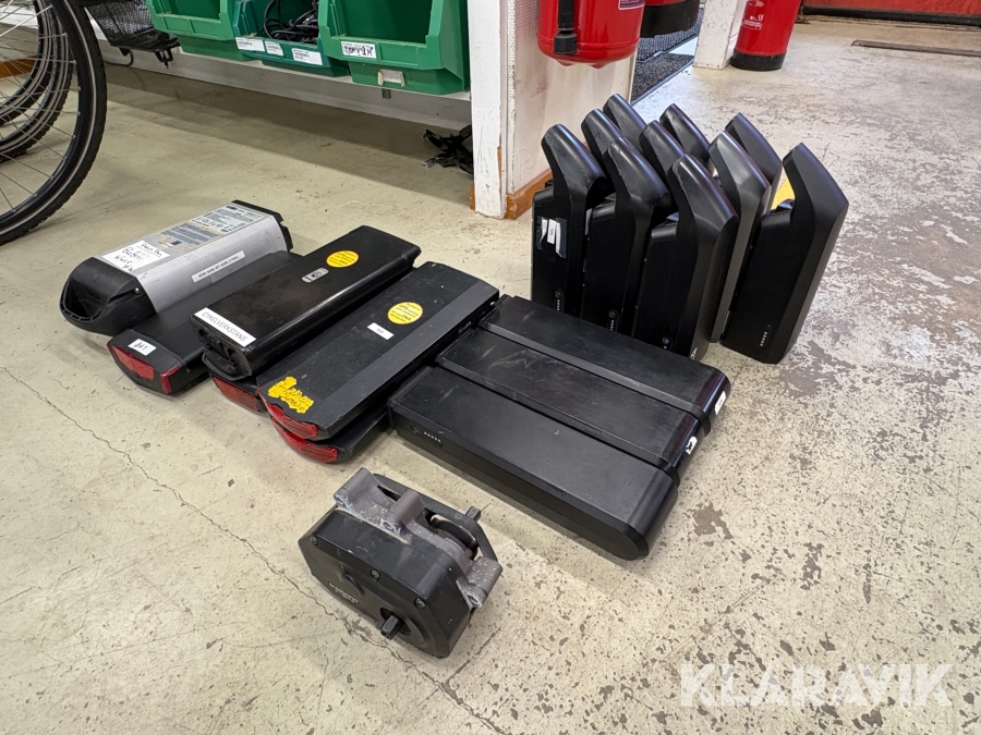 Elcykelbatterier och motor Shimano,Cleantron.