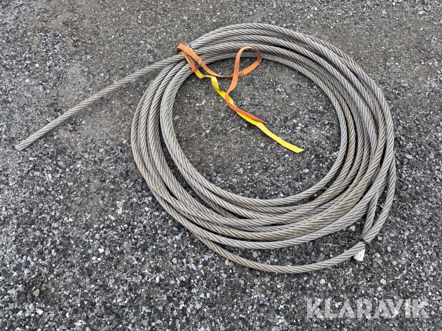 Stålvajer 6x19 Fiberkärna 24m