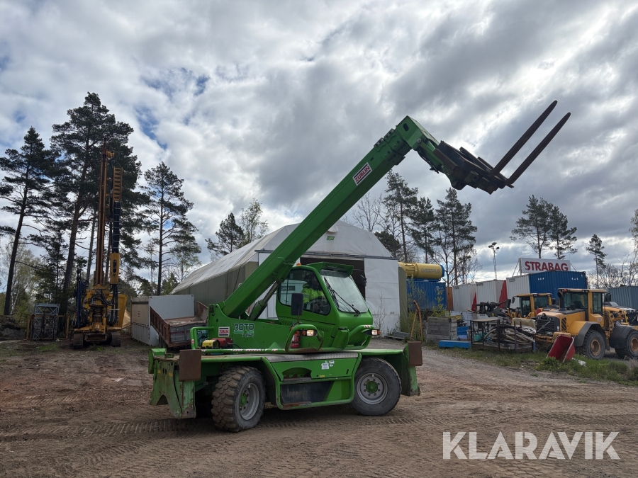 Teleskoplastare Merlo Roto 38.16s med gafflar och kranarm