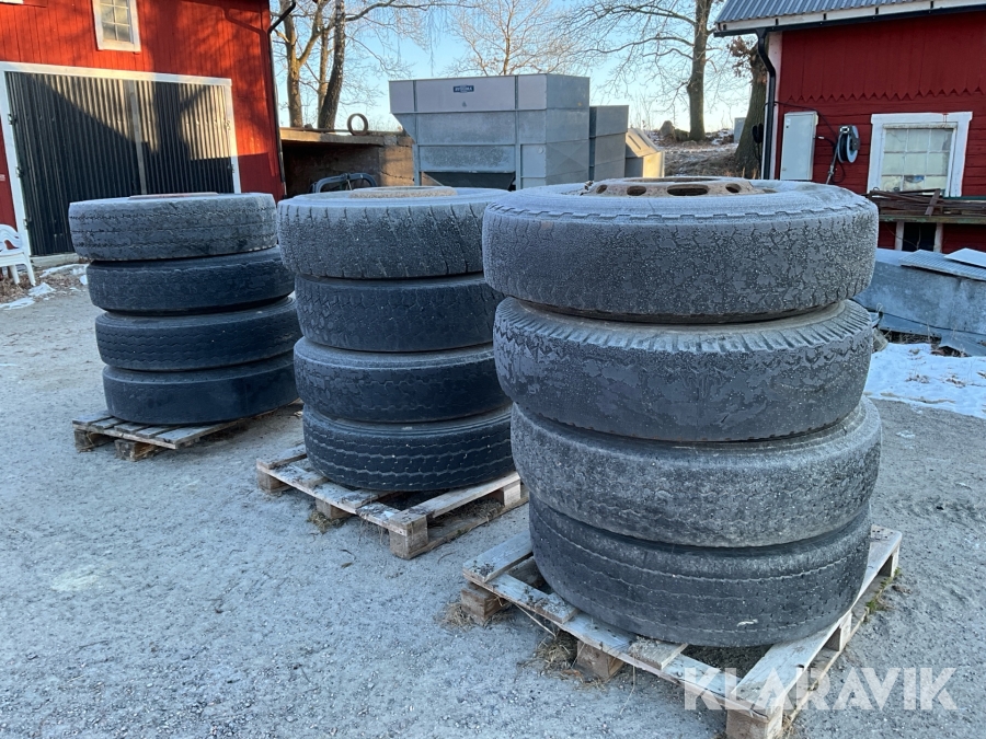 Hjul till lastbil lantbrukskärra 12st