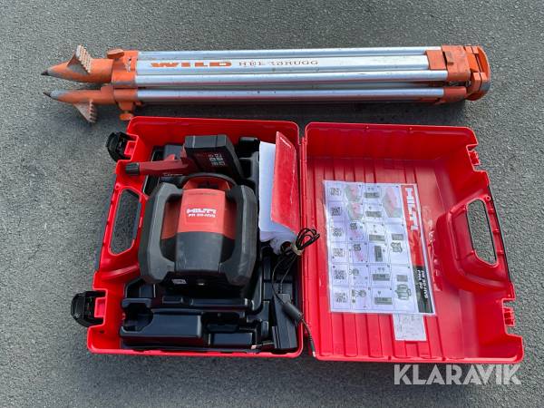 Rotationslaser Hilti PR 30-HVS med mottagare, laddare och stativ