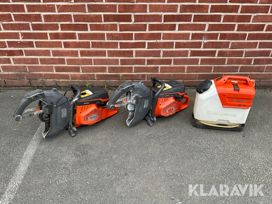 Kapmaskin 2st och Vattentank Husqvarna K970 / WT15