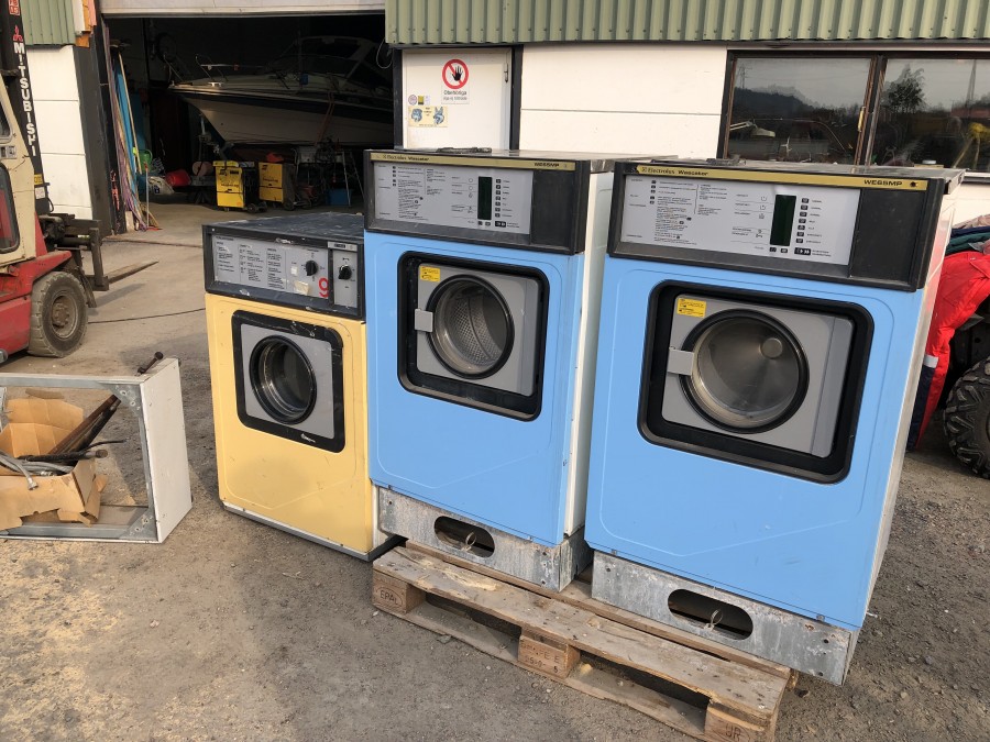 3 st industri tvättmaskiner