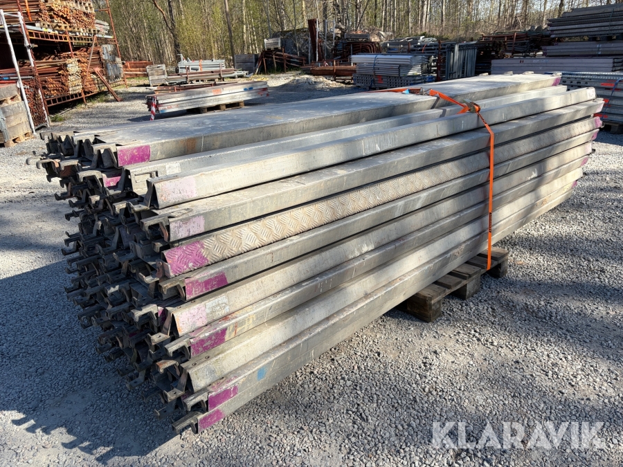 Aluminiumplank till ställning 3,58 x 0,3 m ca 50 st