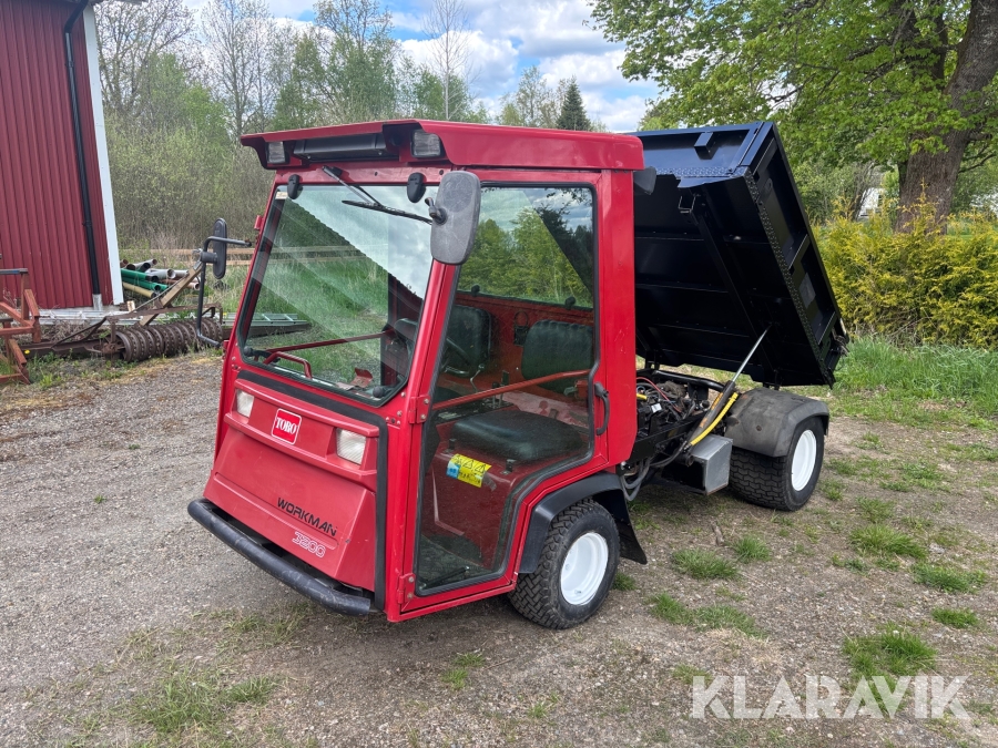 Arbetsfordon Toro Workman 3200 med tippflak