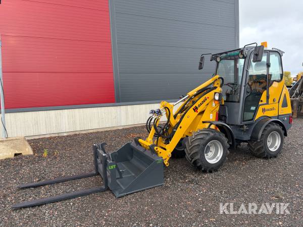 Hjullastare IH Loader 35 HDC med SMS/Trima fäste och 2 st redskap