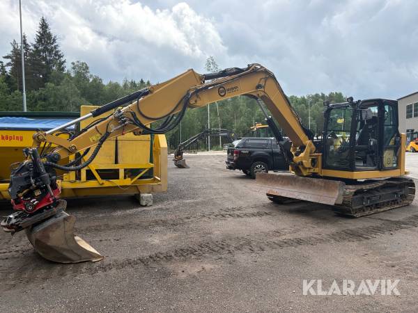 Grävmaskin CAT 308 CR med tiltrotator