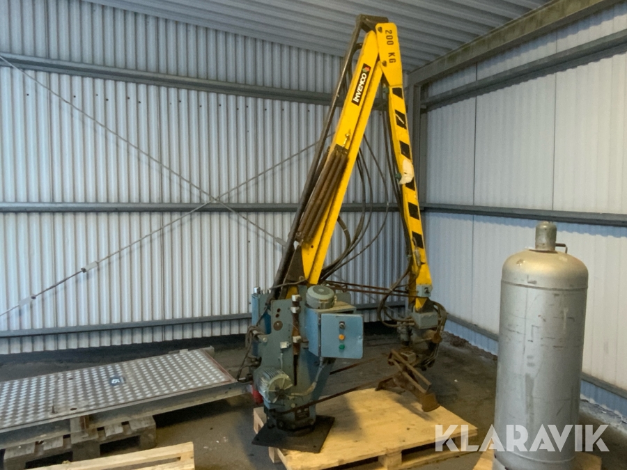 Hydraulisk kran med inbyggd hydraulik Invenco