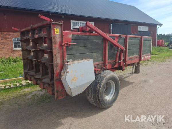 Gödselspridare Trejon GS 600 plåtbotten, stora däck