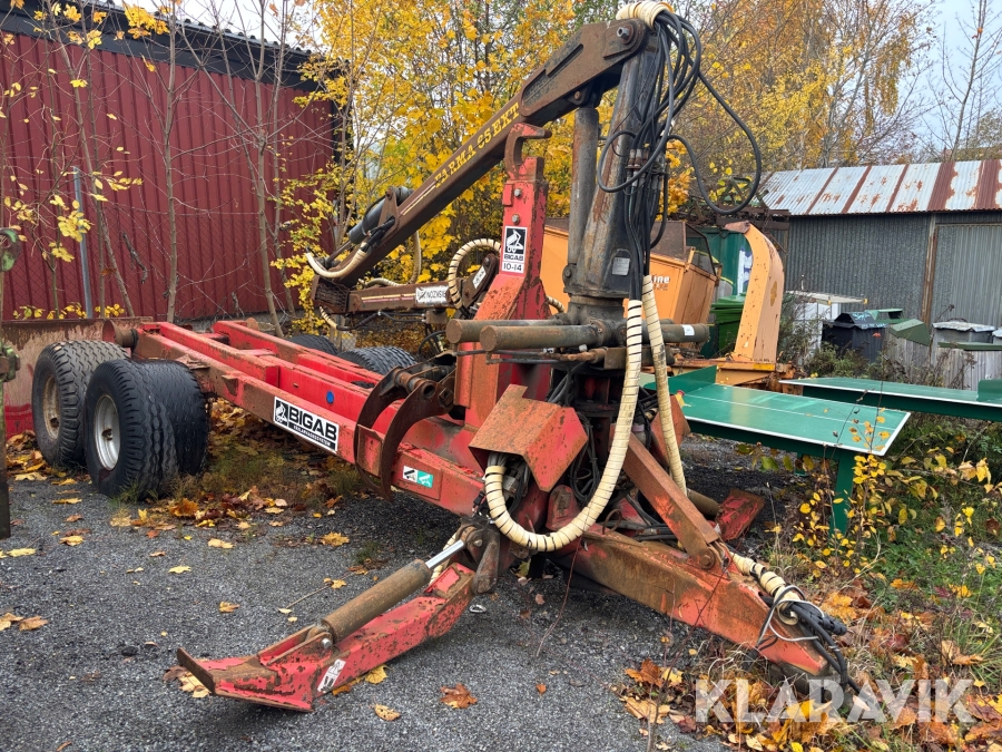 Lastväxlarvagn med kran Bigab 10-14