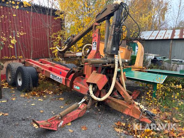 Lastväxlarvagn med kran Bigab 10-14