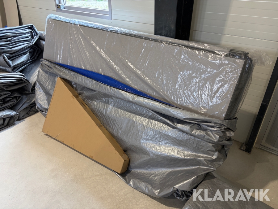 Poollock till spabad Spa Cover ZR803 2100 x 2100 x 120 mm grå med locklyft