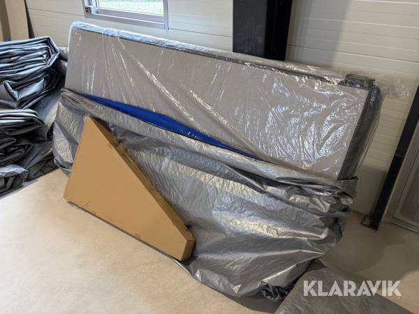 Poollock till spabad Spa Cover ZR803 2100 x 2100 x 120 mm grå med locklyft