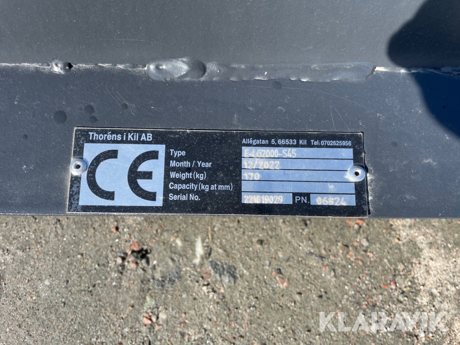 Planeringsbalk Tik S45 2000, Kil, Klaravik auktioner