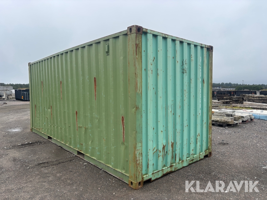 Container 20 fot med uppsågat tak