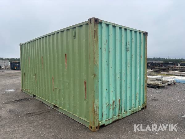 Container 20 fot med uppsågat tak