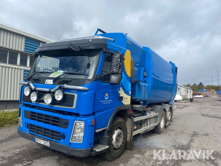 1-facks sopbil / sidlastare Volvo FM 340 6x2, Kiruna, Klarav