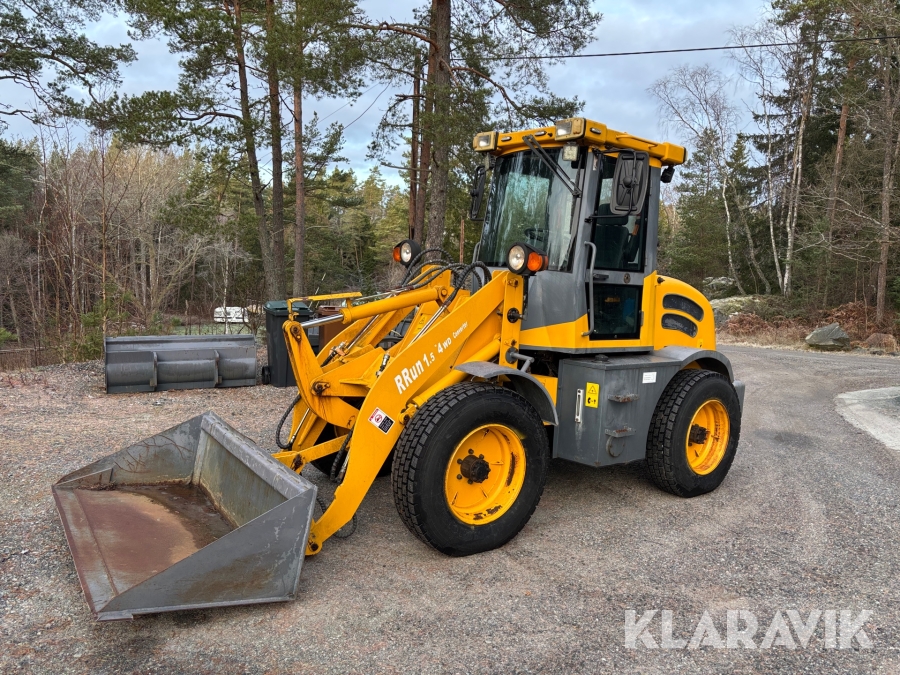 Hjullastare RRun ZL15F 1,5 4WD converter med redskap