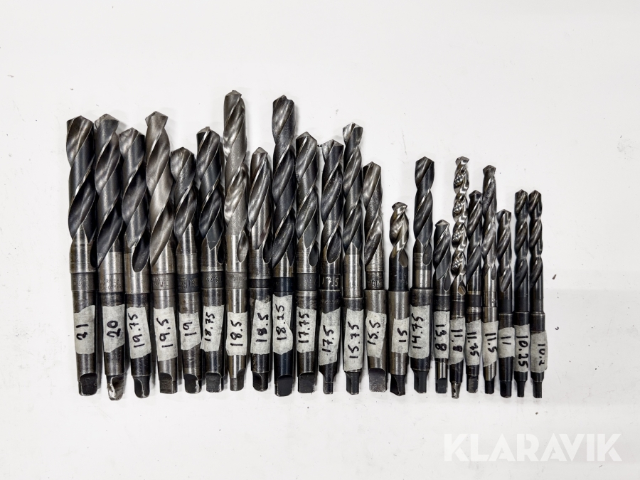 Set med borr MK1-MK2, Ø10-21, 22st Dormer