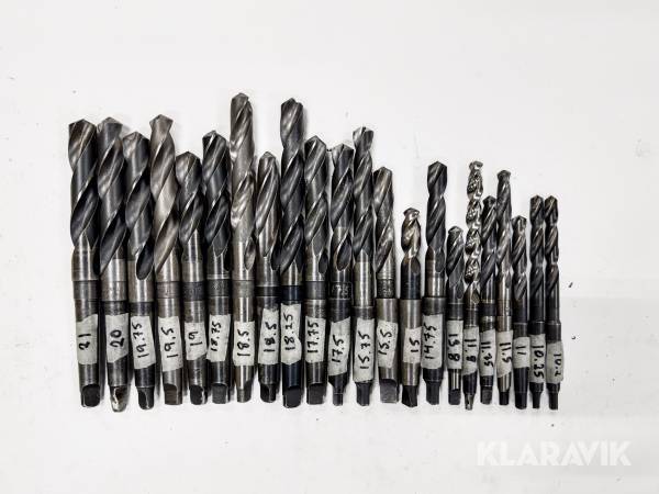 Set med borr MK1-MK2, Ø10-21, 22st Dormer