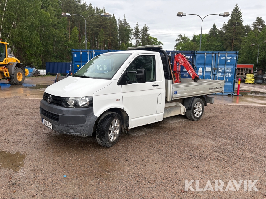 Pickup Volkswagen Transporter 2,0 CNG med kran