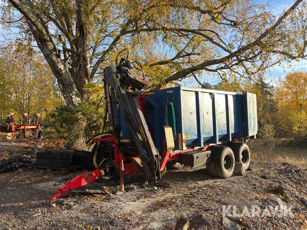 Lastväxlarvagn Bigab 10-14 med Bigab 6,6Z kran och flak