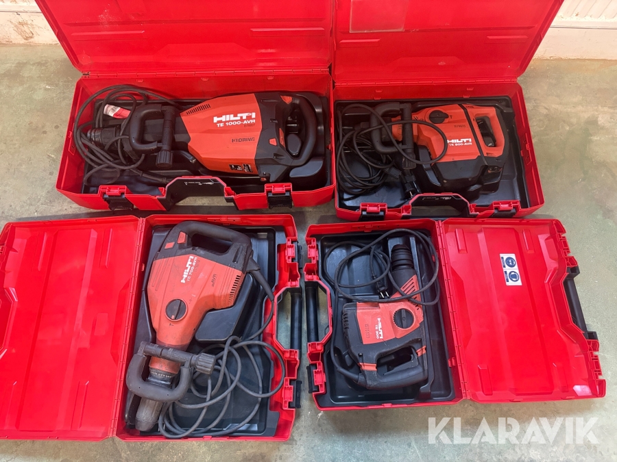 Paket med olika borr/kombihammare Hilti  4 st