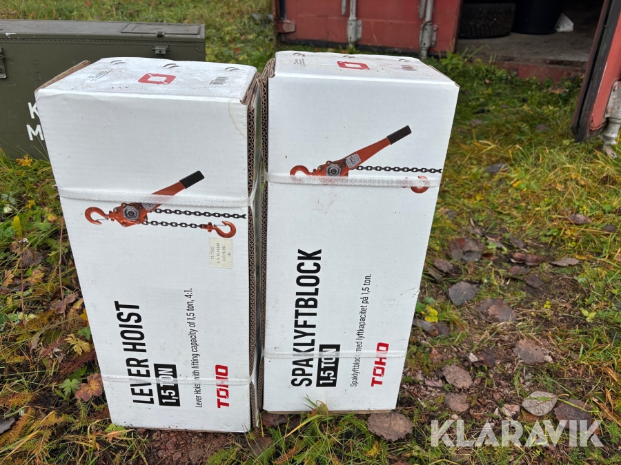 Spaklyftblock TOHO 1,5Ton 2st