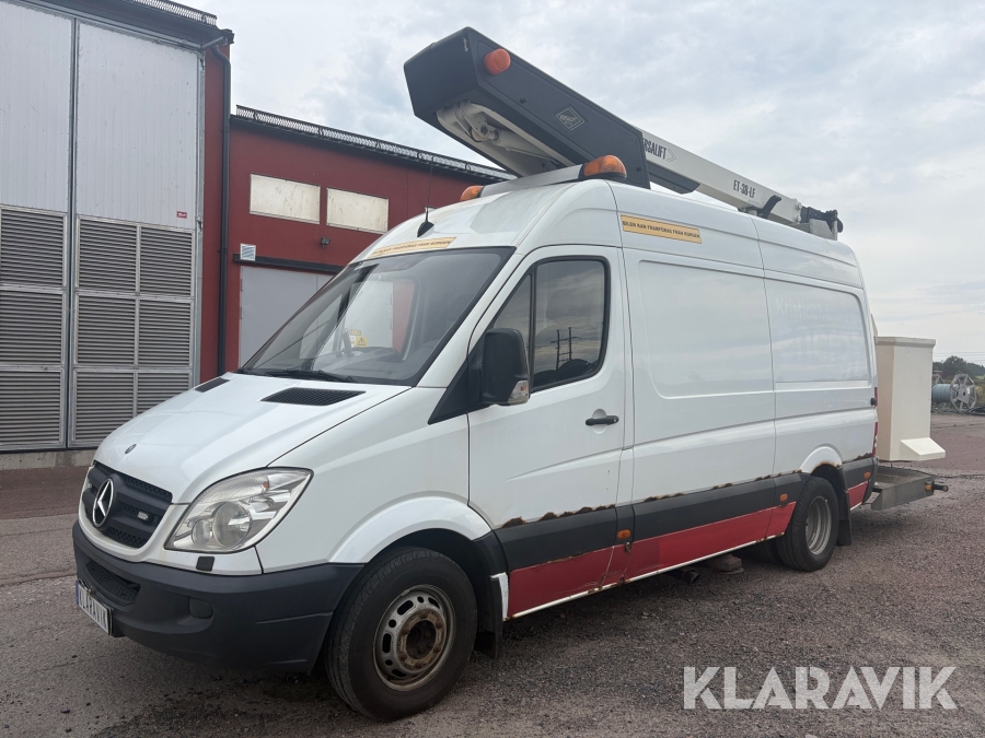 Skåpbil Mercedes-Benz 515 CDI med korglift Versalift ET-38LF