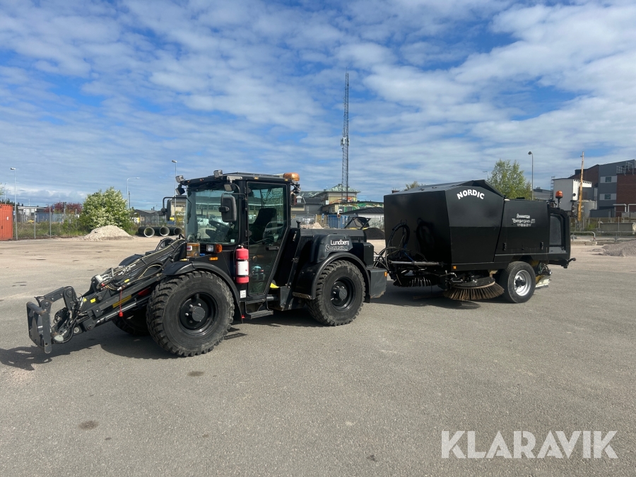 Hjullastare Lundberg 4250 med Sopmaskin Broddson Nordic