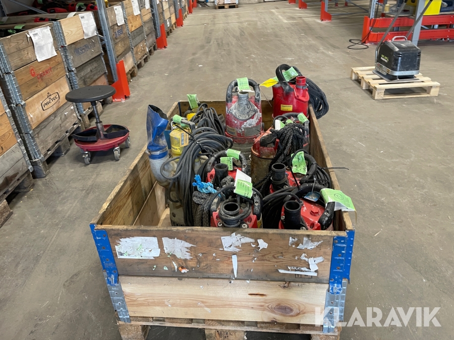 Diverse pumpar Grindex,Atlas Copco, Pumpex Minex, solid, weda 30L, p801W, Micro