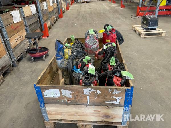 Diverse pumpar Grindex,Atlas Copco, Pumpex Minex, solid, weda 30L, p801W, Micro