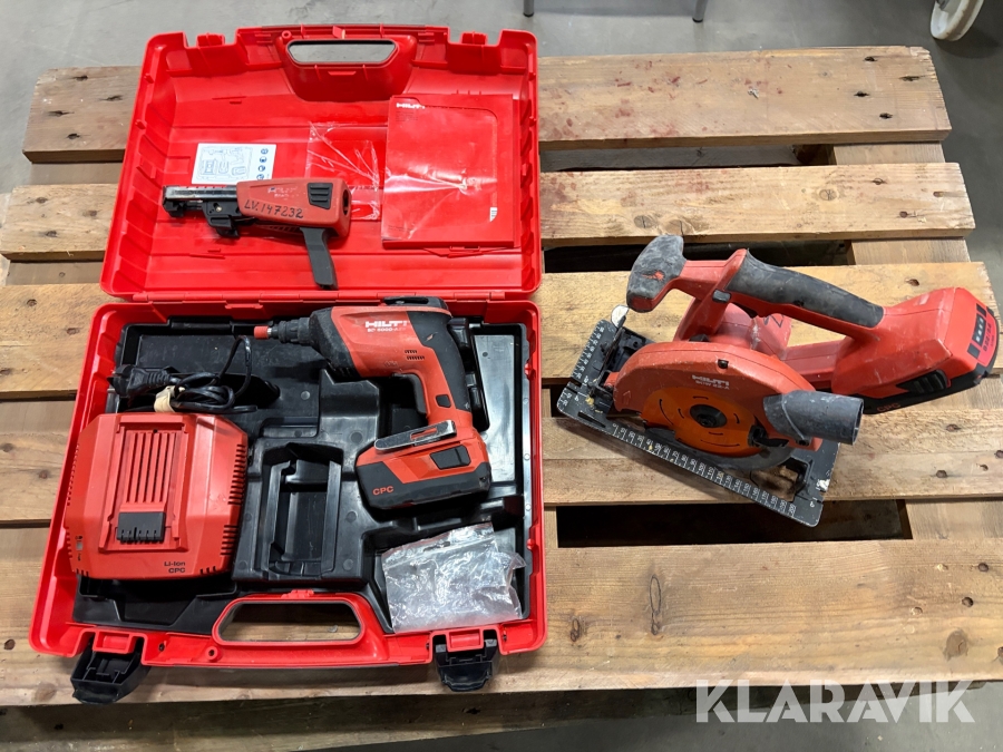 Skruvdragare 1 st, Skruvautomat 1 st, Cirkelsåg 1 st Hilti SD 5000-A22/ SMD 57/ SCW 22A