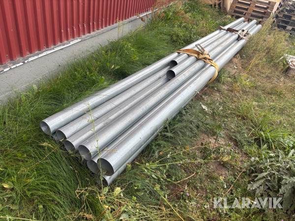 Galvade rör Ø125 & Ø105mm - Totalt 13st