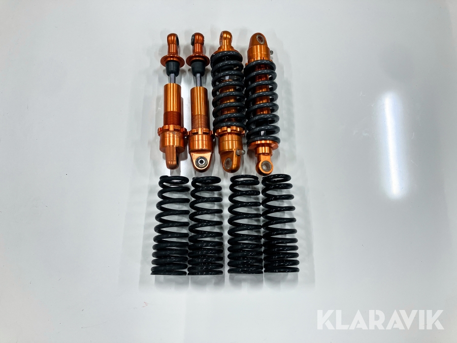 Stötdämpare i aluminium med extra fjädrar 4st