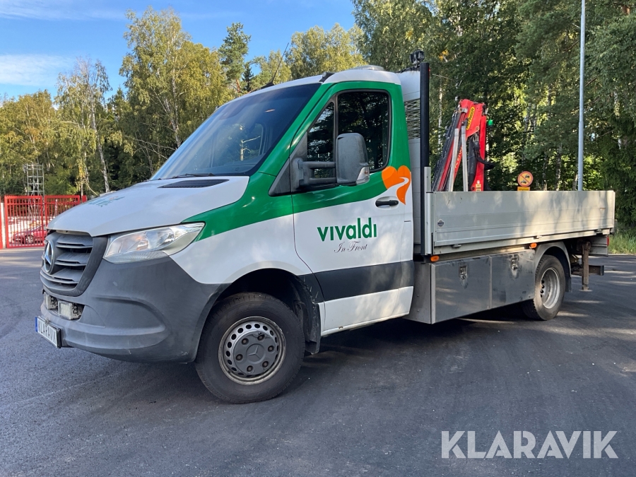 Lastbil Mercedes-Benz Sprinter 519 CDI V6, med Palfinger kran
