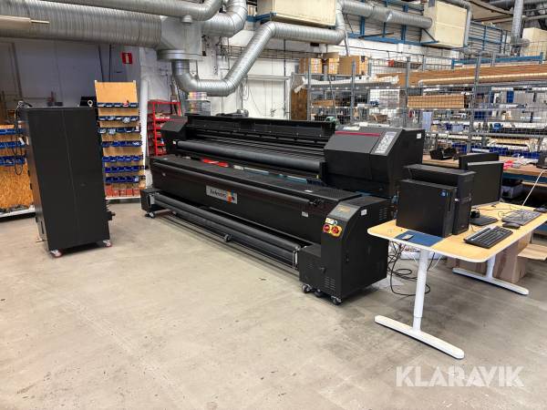 Textilskrivare D-gen Telios 250TX med skärmaskin och reservdelsmaskin