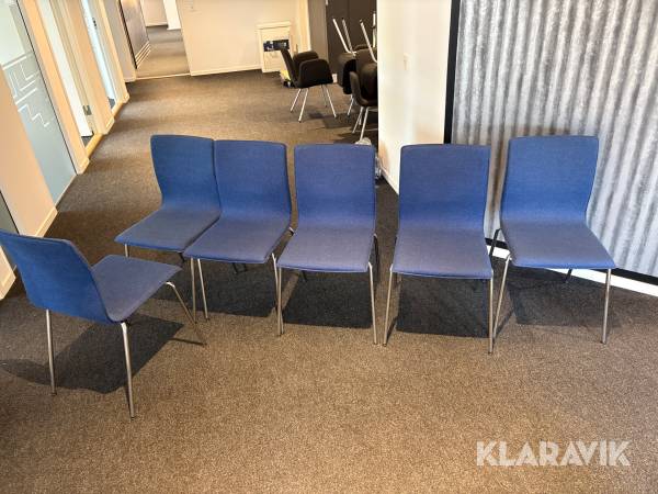 Kontorsstol / konferensstol 6st blåa stolar