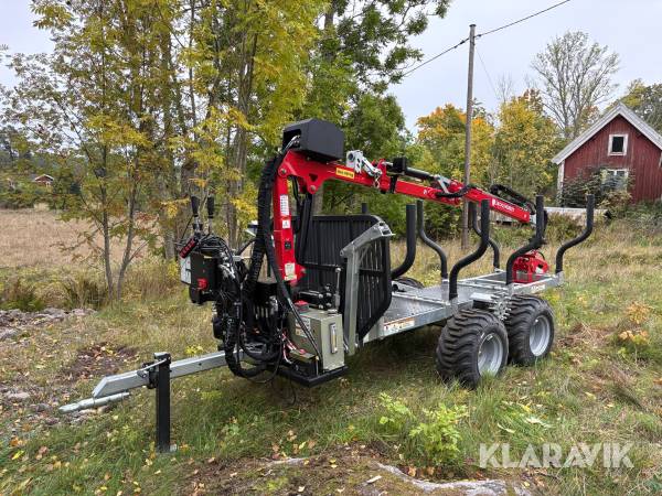 Timmervagn Skogsverket ASH 4000 med kran