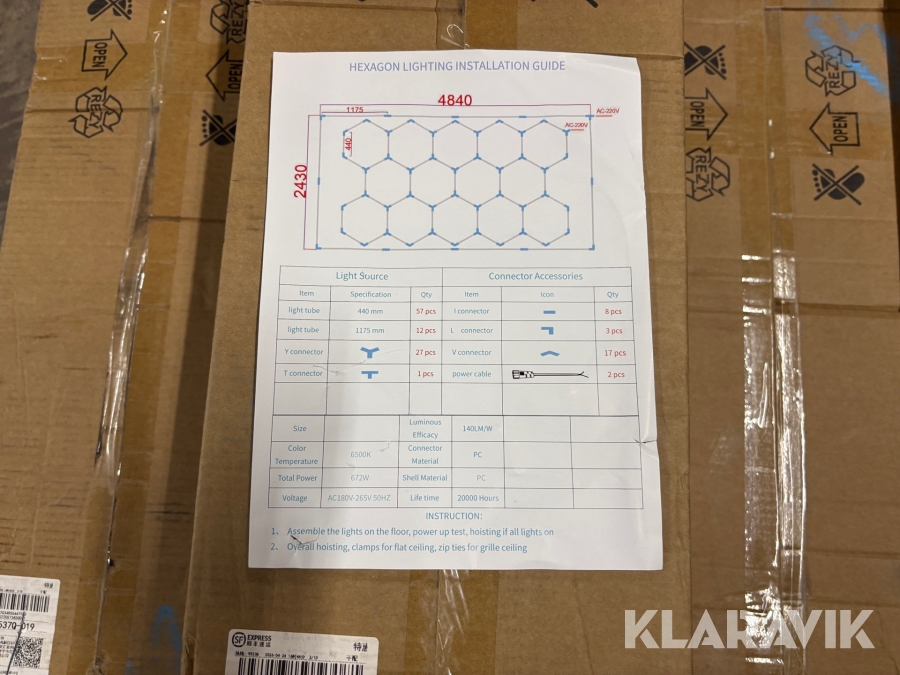 Hexagon belysning LED