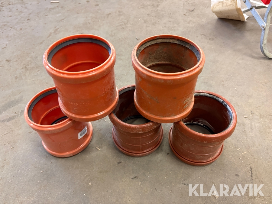 Dubbelmuff Pipelife 5st