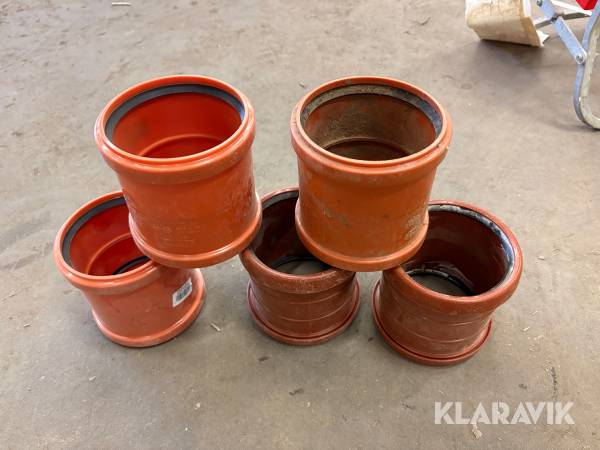 Dubbelmuff Pipelife 5st