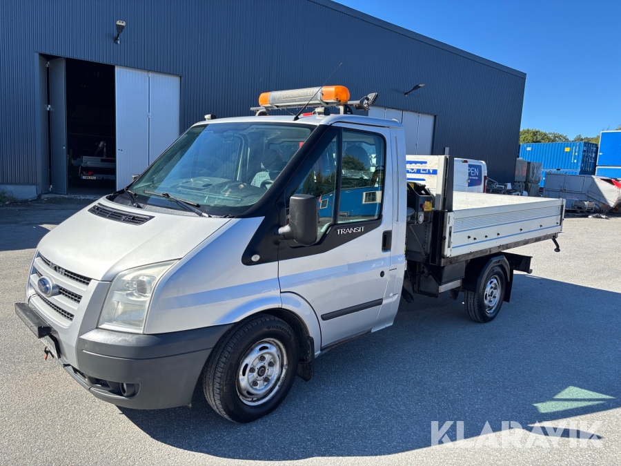 Flakbil med kran Ford Transit T300 2.2 TDCi 85hk