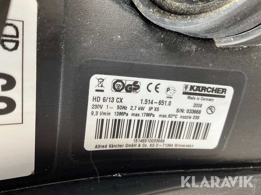 Högtryckstvätt Kärcher HD 6/13 CX